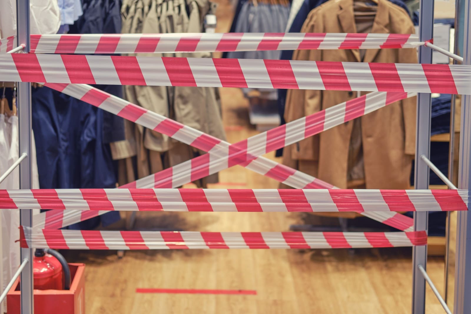 Tienda de moda cerrada al público